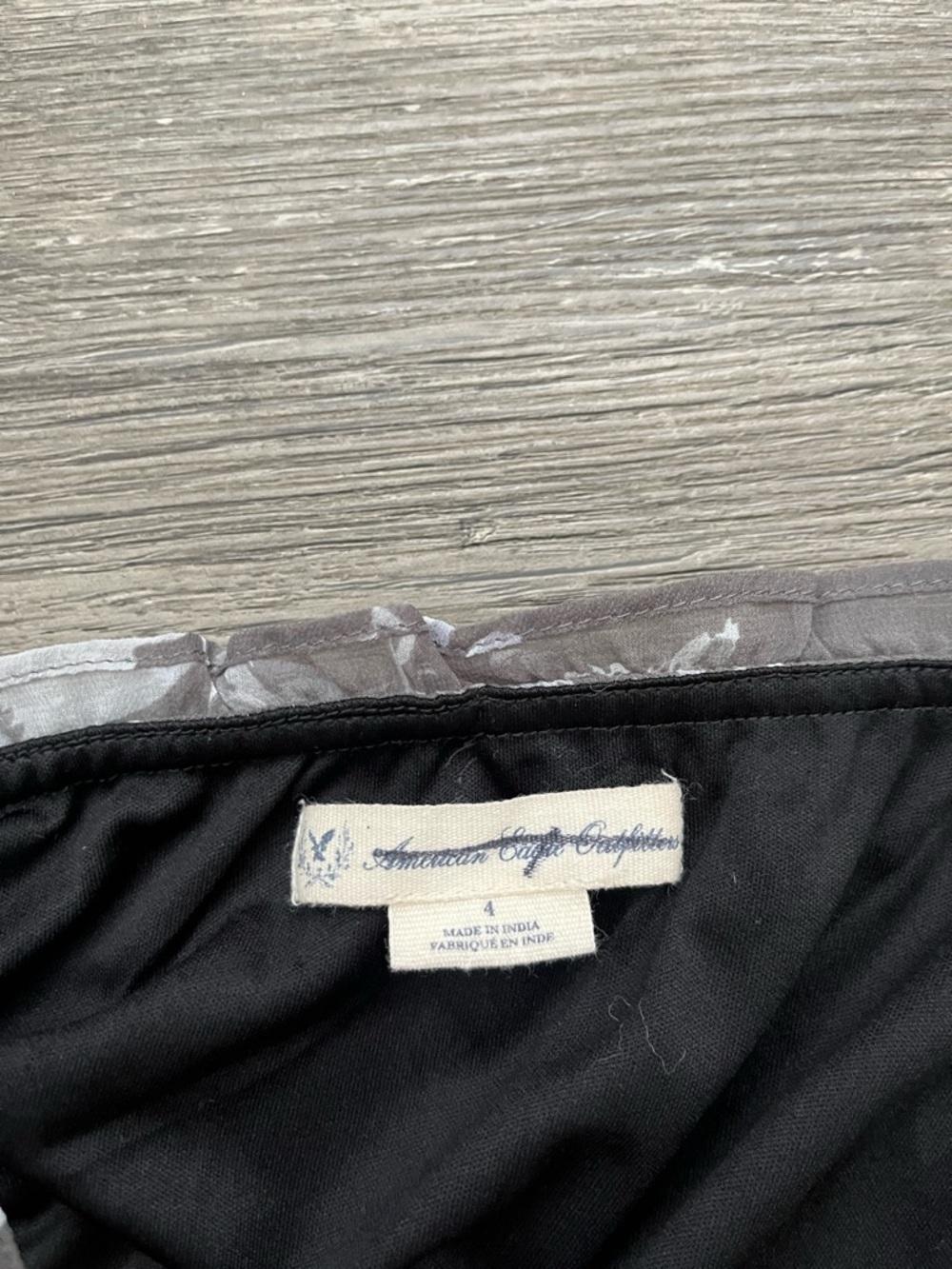 American‎ Eagle Outfitters Black and Gray Floral Strapless Sundress - Picture 8 of 9